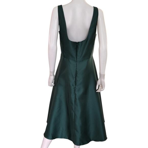 NEW ALFRED SUNG Emerald Green Sleeveless Back Zip Fit & Flare Dress Size 20 - Picture 4 of 6